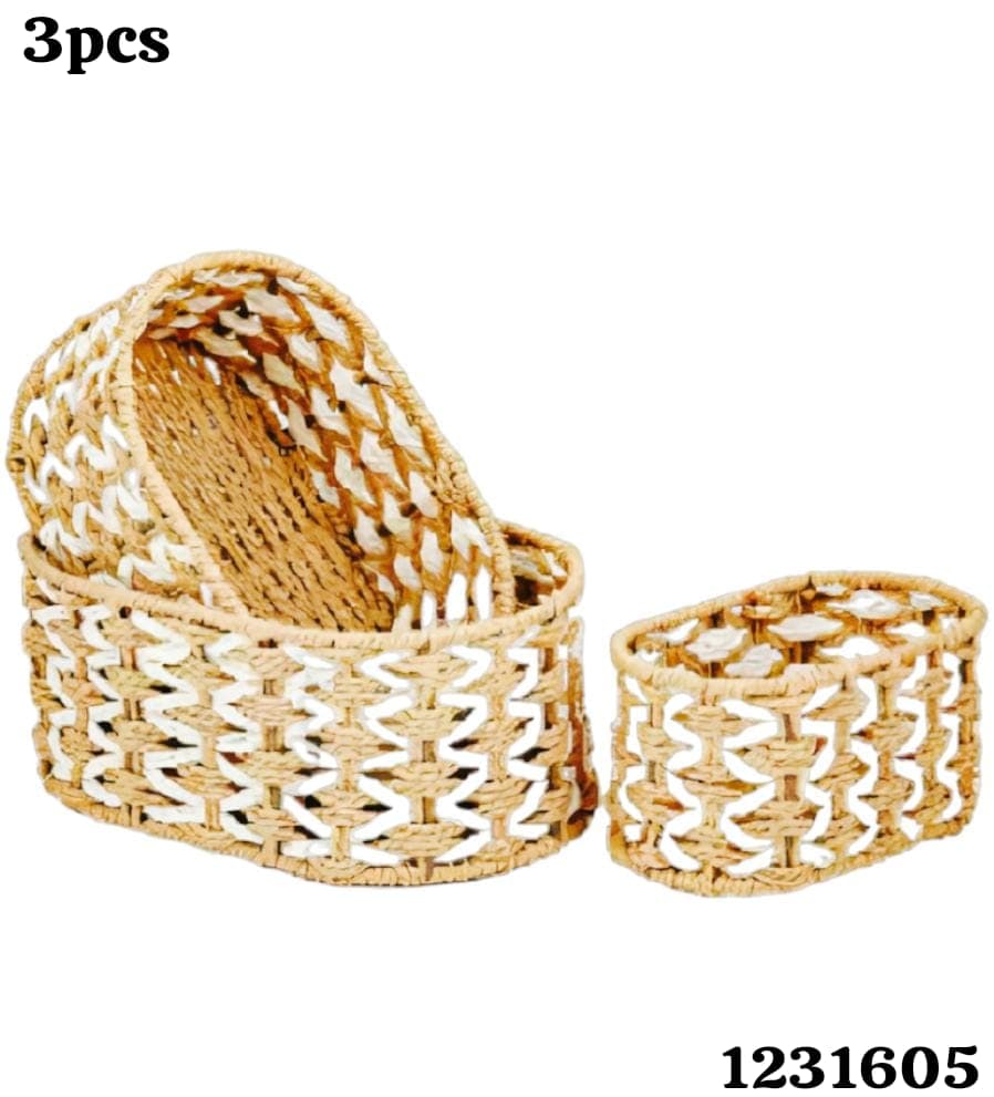 MHC Wolrd Fruit Basket Oval Wicker Woven Basket Set of 3 (7738411057241) (7738426196057)