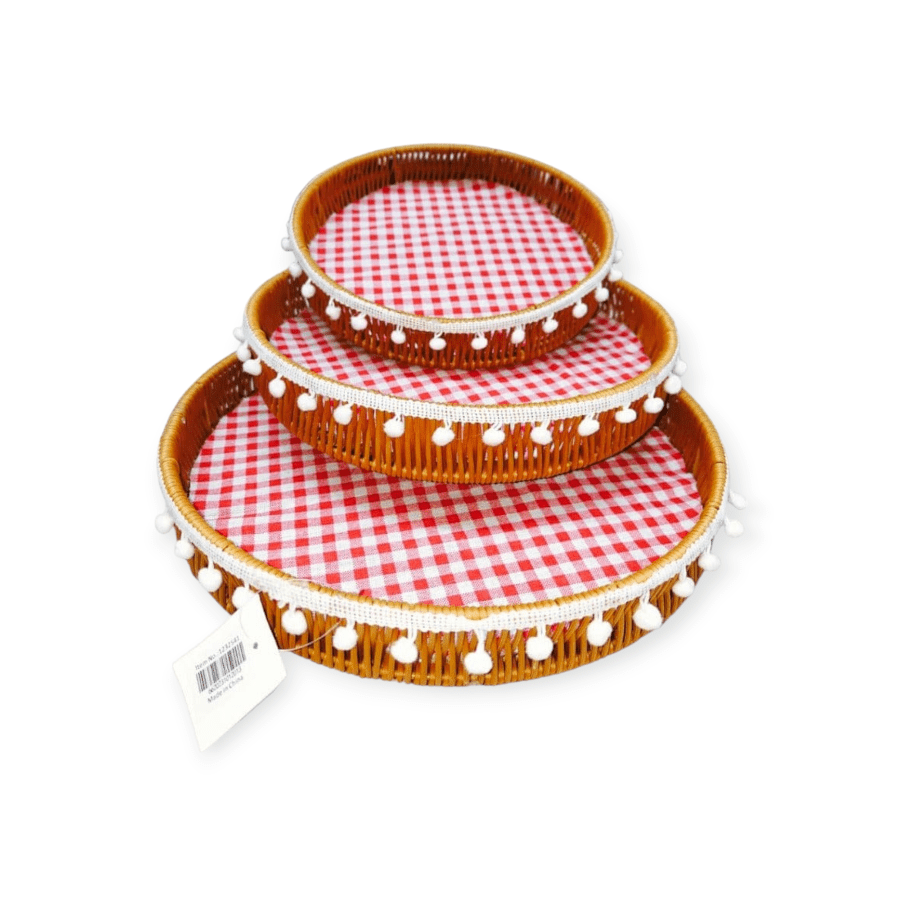 MHC Wolrd Fruit Basket Round Wicker Plastic Woven Basket Set of 3 (7738287784025) (7738342965337)