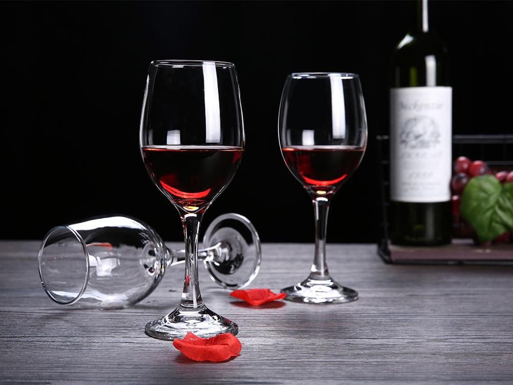 MHC Wolrd GLASS High Quality Clear Glass Wine Glass 330ml Set of 3 JX.G3057-3K