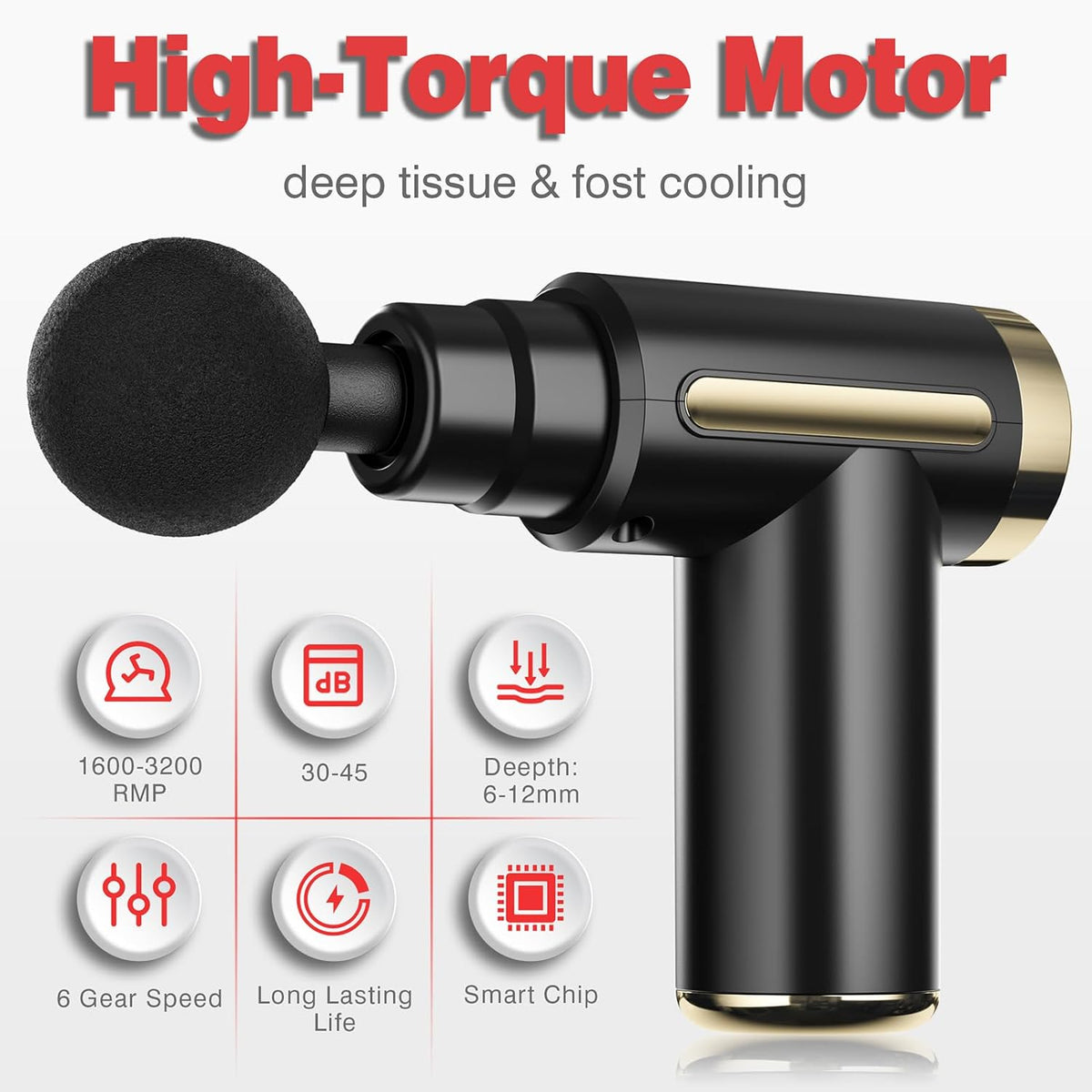 MHC Wolrd MASSAGER Deep Tissue Percussion Massage Gun 20CSB MG ZLF-2025-95