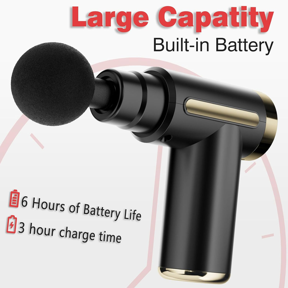 MHC Wolrd MASSAGER Deep Tissue Percussion Massage Gun 20CSB MG ZLF-2025-95