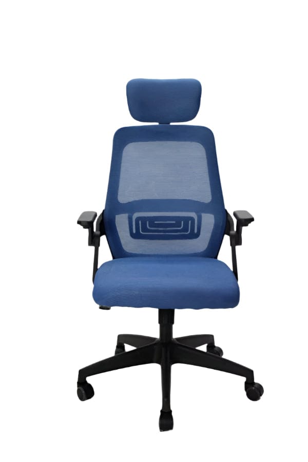 MHC Wolrd Office chairs Mesh Back Swivel & Tilt Adjustable Arms Offer Chair Blue HT811A