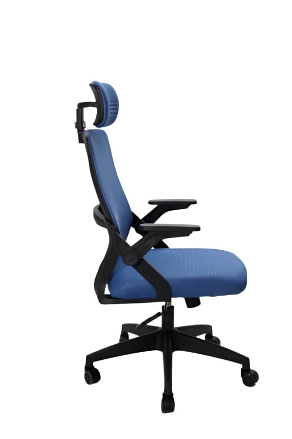 MHC Wolrd Office chairs Mesh Back Swivel & Tilt Adjustable Arms Offer Chair Blue HT811A