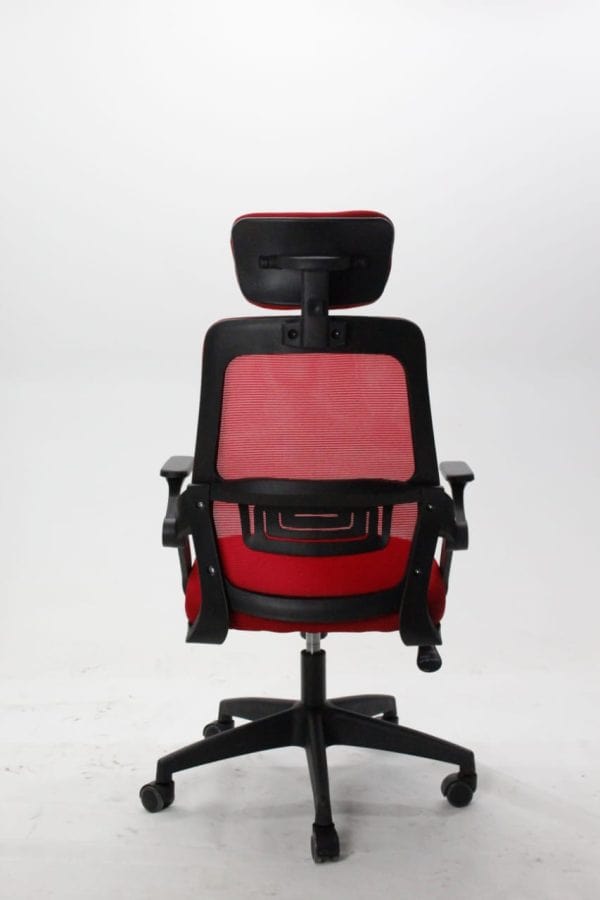 MHC Wolrd Office chairs Mesh Back Swivel & Tilt Adjustable Arms Offer Chair Red HT811A