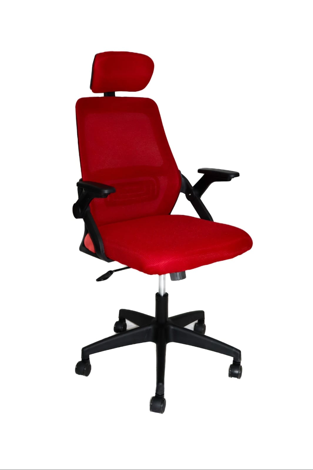 MHC Wolrd Office chairs Mesh Back Swivel & Tilt Adjustable Arms Offer Chair Red HT811A