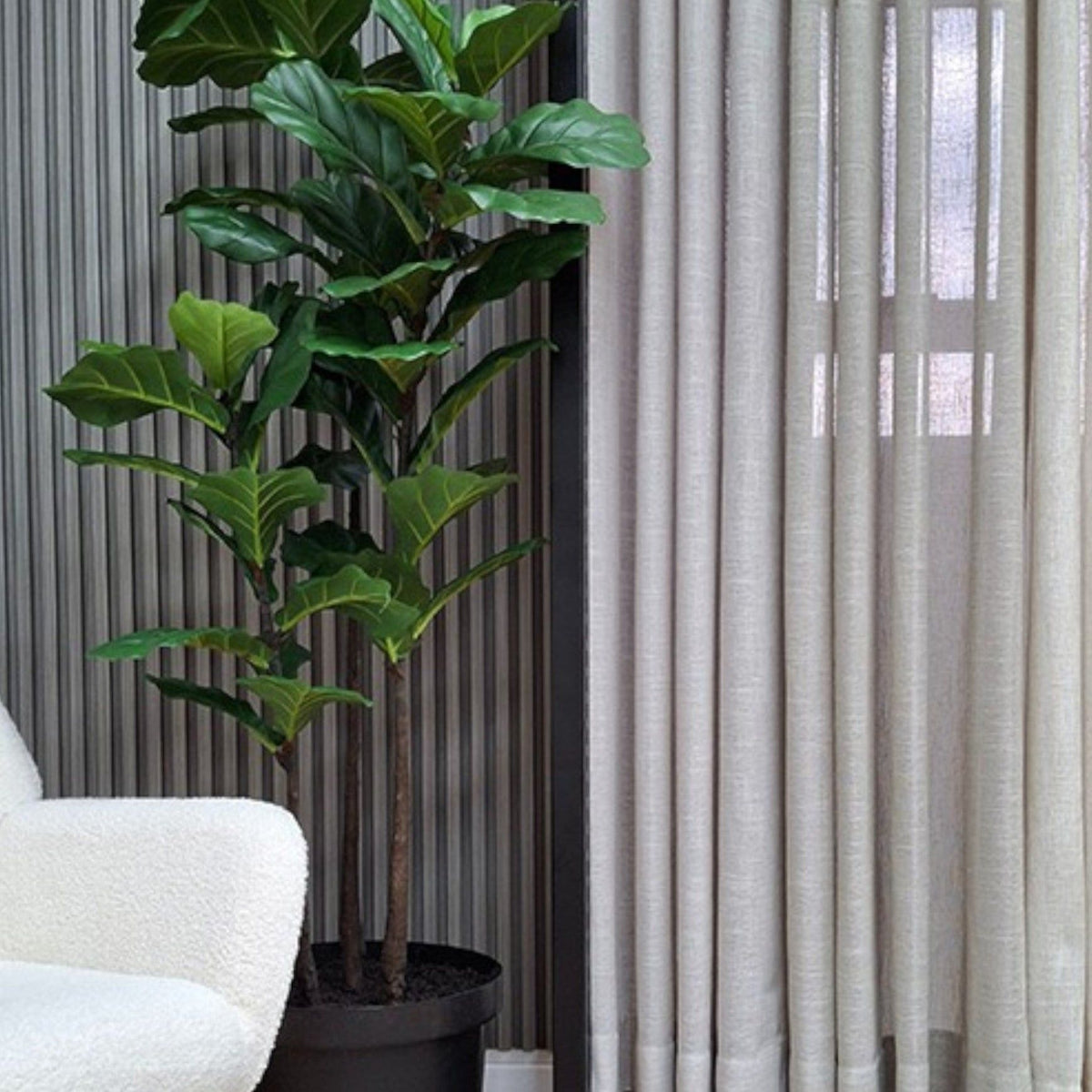 MHC Wolrd SHEER VOILE Fabric Verdi Fancy Stripe Voile DKM 280 cm