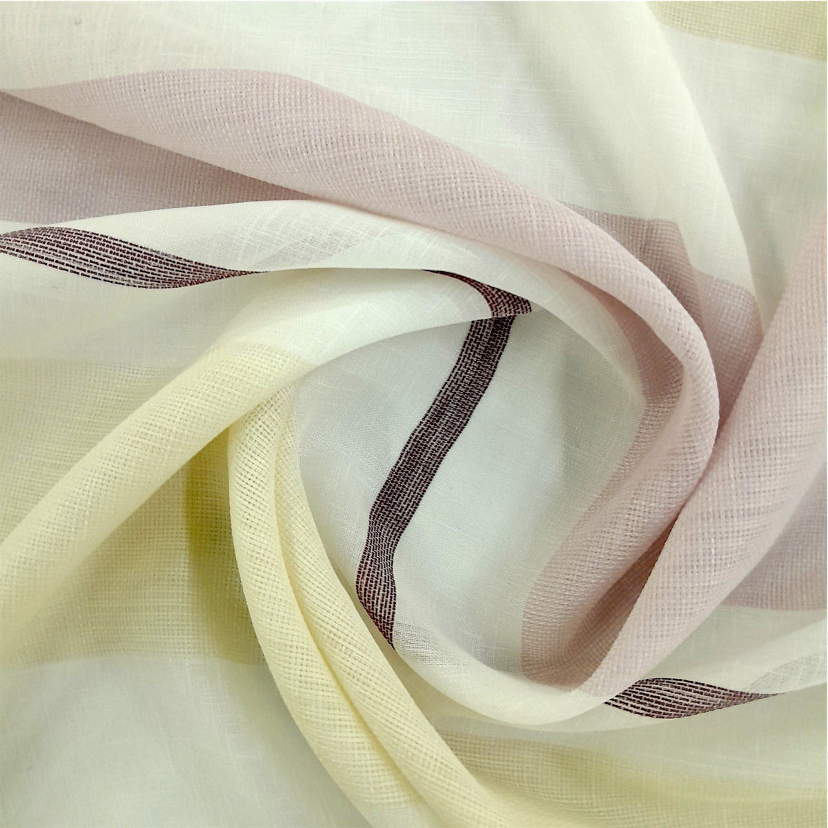 MHC Wolrd SHEER VOILE Fabric Verdi Fancy Stripe Voile DKM 280 cm