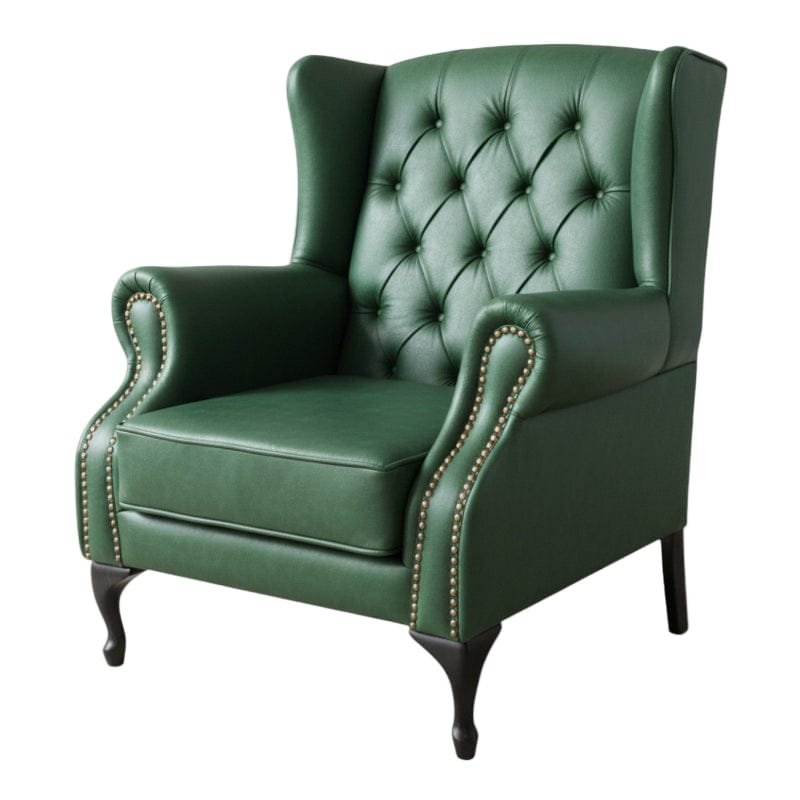 MHC World 1 seater couch Wingback Chair Green