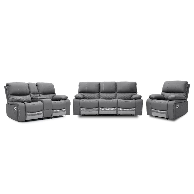 MHC World 3 Piece Lounge Suites Angela Grey 5 Action Lounge Suite 3pc