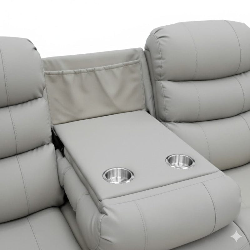 MHC World 3 Piece Lounge Suites Fiona 3 Action Lt.Grey Lounge Suite 3pc