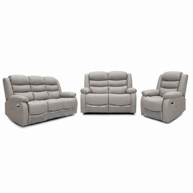 MHC World 3 Piece Lounge Suites Fiona 3 Action Lt.Grey Lounge Suite 3pc
