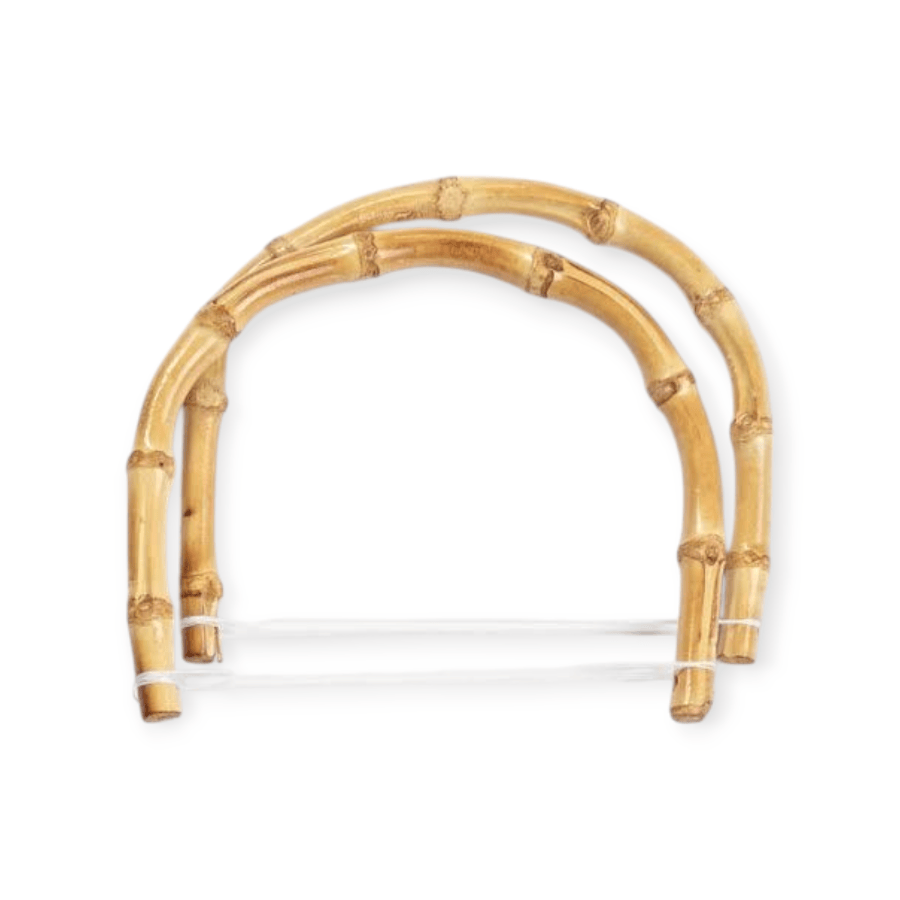 MHC WORLD Bag Handle Bamboo U natural 13cm Bamboo/Plastic Bag Handle 2pcs