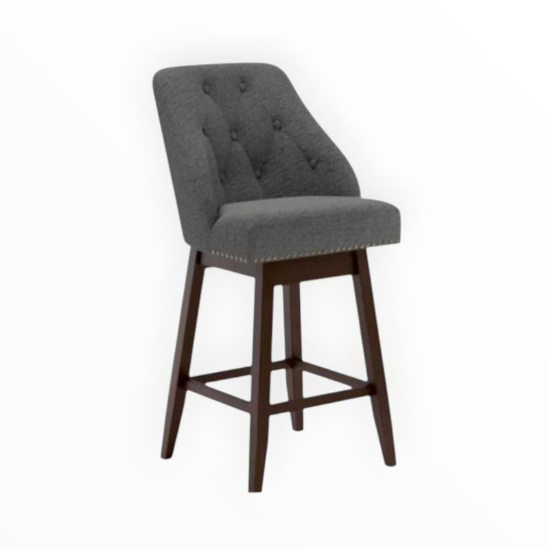 MHC World Bar stools & Chairs Bar Stool Button Swivel Grey 30 Inch