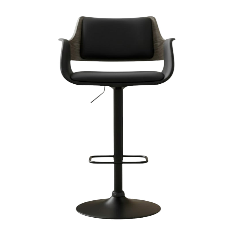 MHC World Bar stools & Chairs Jost Bar Stool Pu Black W/Black Matt Legs JY3060-L