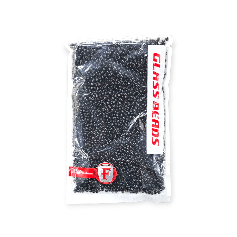 MHC WORLD Beads Black Faws Glass Beads 6mm 400g Pkt Assorted