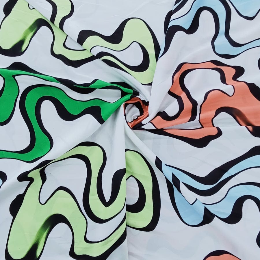 MHC WORLD Bolvian Satin Green/Coral/Powder Blue Bolvian Satin 150cm