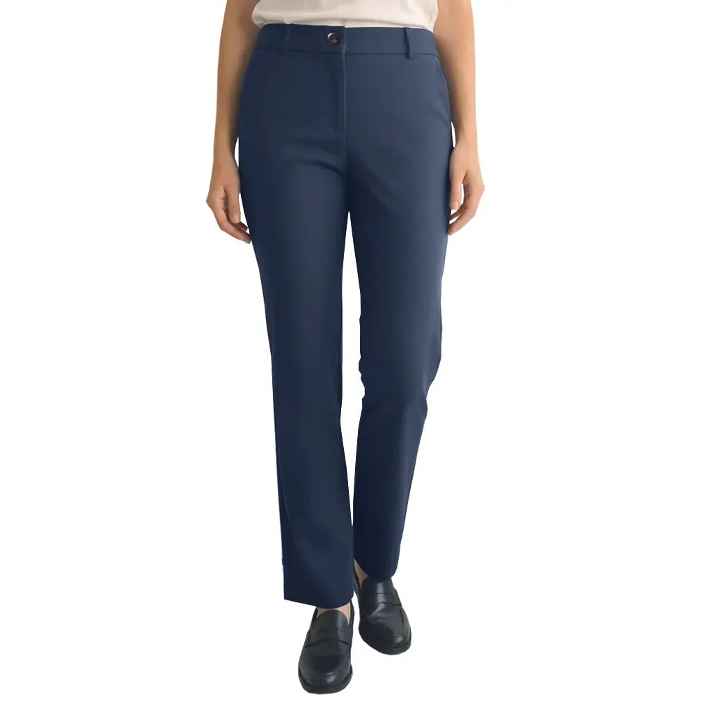 MHC World BONSONS WORKWEAR Bobsons Mentor Ladies Stretch Bootleg Pants With Pockets-Navy E82TR