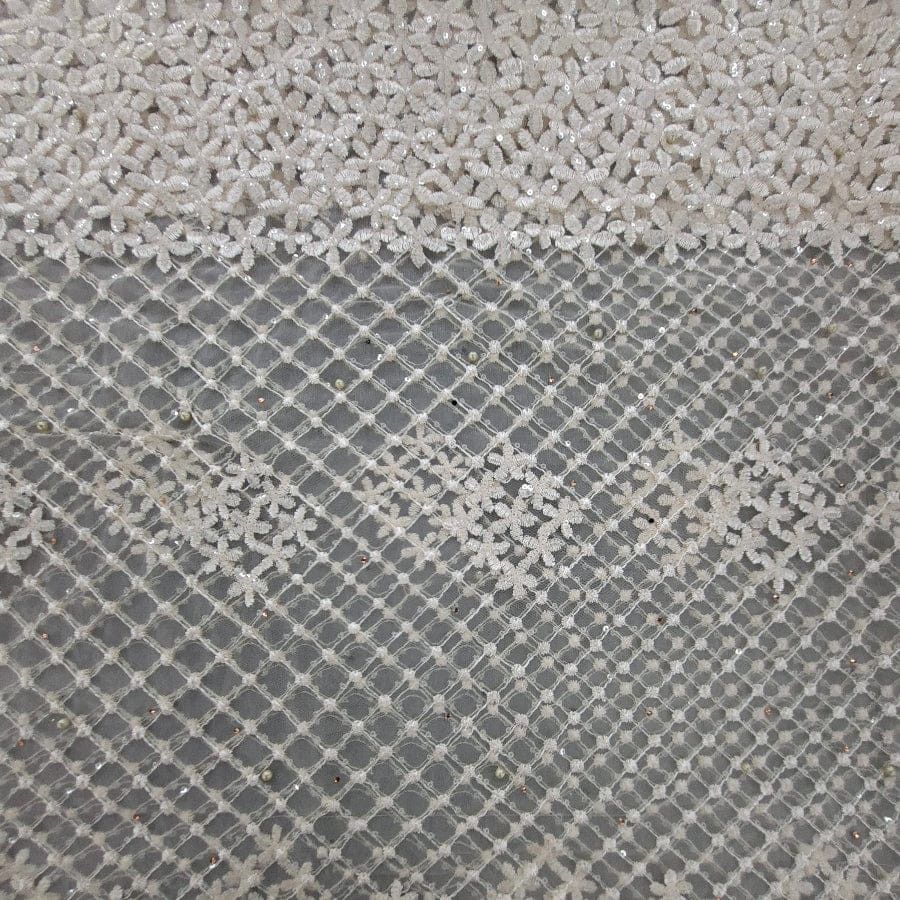 MHC WORLD Bridal Fabric Art Cream Bridal Fabric Art