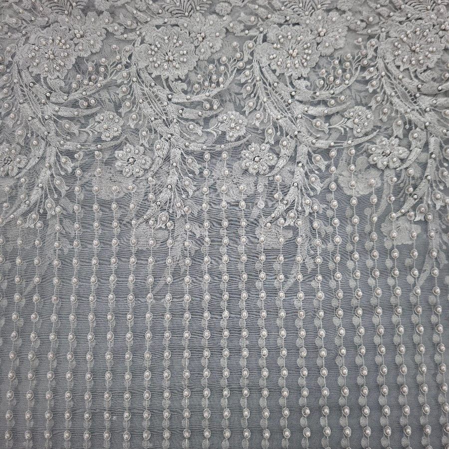 MHC WORLD Bridal Fabric Grey Bridal Fabric