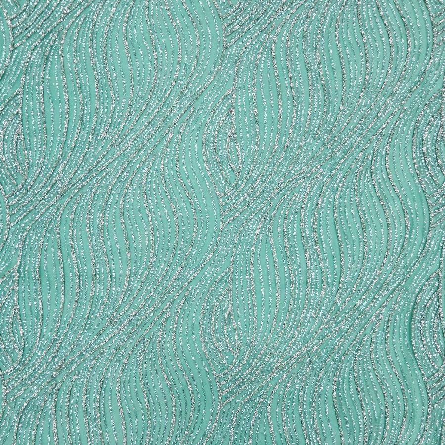 MHC World BRIDAL LACCE Sea Green Caviar Tulle 140CM