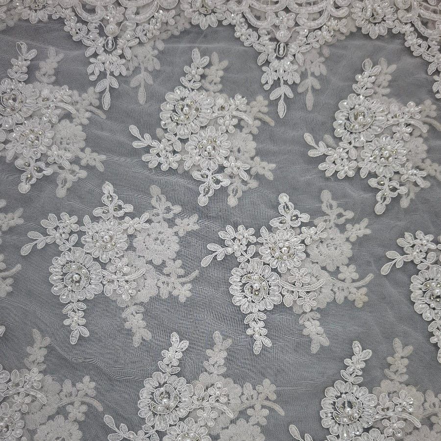 MHC WORLD Bridal Lace 1311-24 White Bridal Lace 1311-24