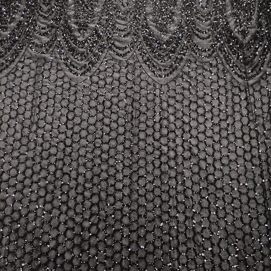 MHC WORLD Bridal Lace Black Bridal Lace Fabric 150cm