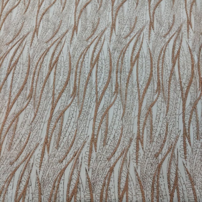 MHC WORLD Bridal Lace Brown Bridal Lace Fabric 140cm