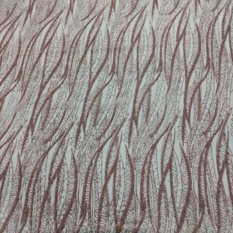 MHC WORLD Bridal Lace Dust Pink Bridal Lace Fabric 140cm