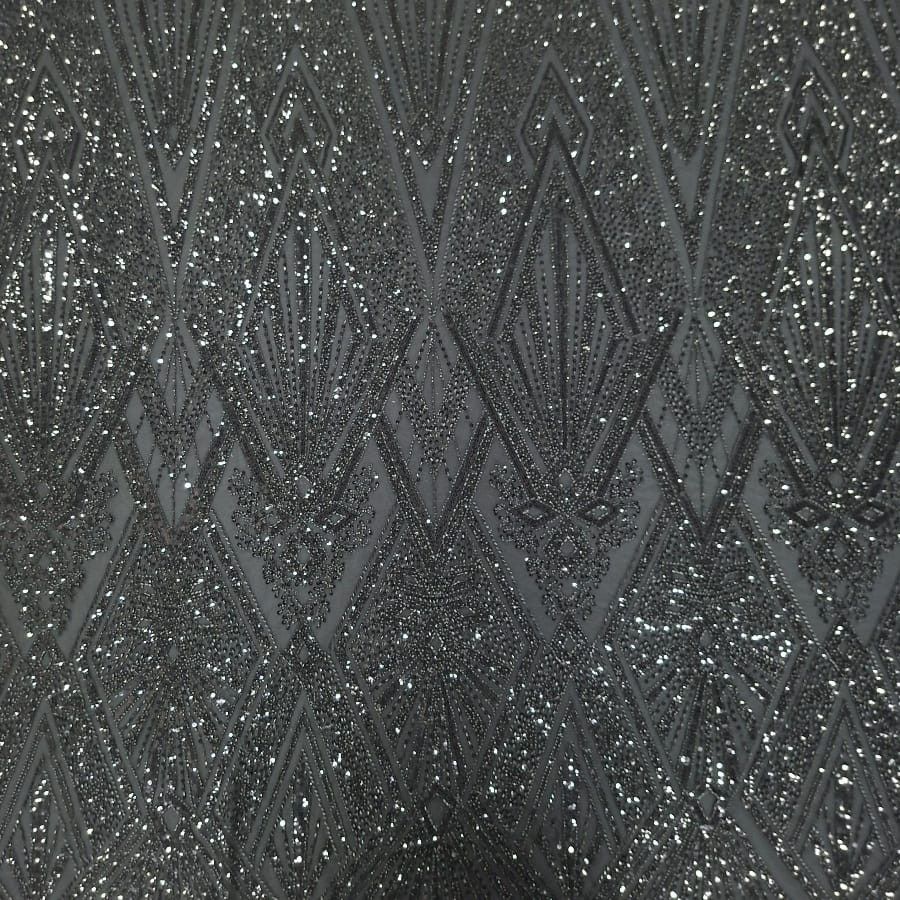 MHC WORLD Bridal Lace Fabric 16247 Black Bridal Lace Fabric 16247