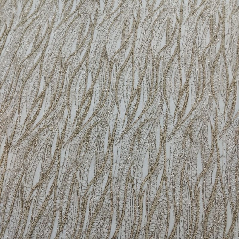 MHC WORLD Bridal Lace Gold Bridal Lace Fabric 140cm