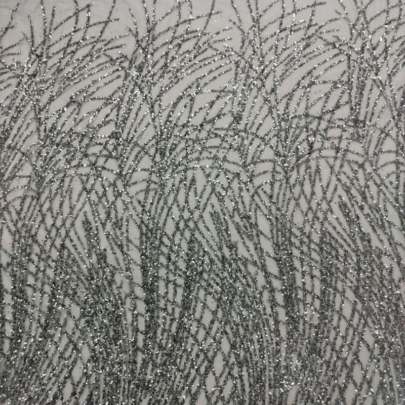 MHC WORLD Bridal Lace Grey Adelina Lace Evening wear Fabric 140cm