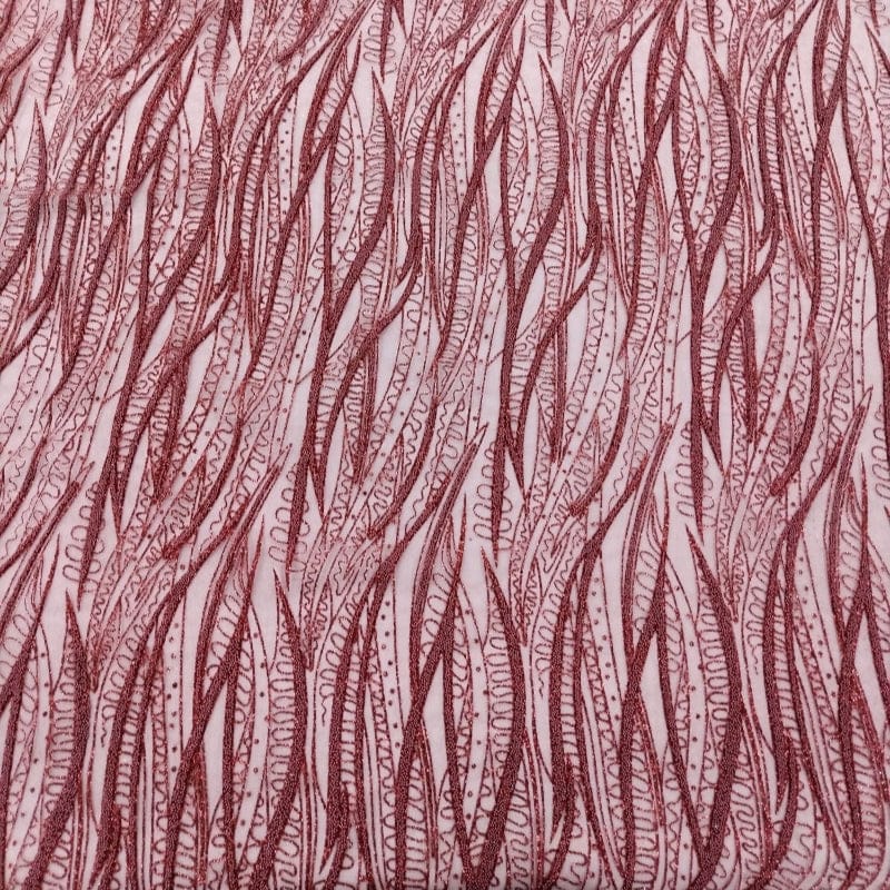 MHC WORLD Bridal Lace Maroon Bridal Lace Fabric 140cm