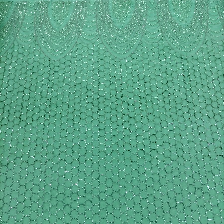 MHC WORLD Bridal Lace Mint Bridal Lace Fabric 150cm