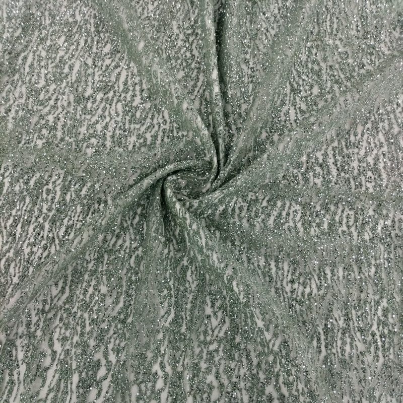 MHC WORLD Bridal Lace Moss Green Bridal Lace Fabric 140cm