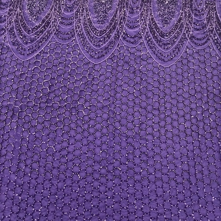 MHC WORLD Bridal Lace Purple Bridal Lace Fabric 150cm