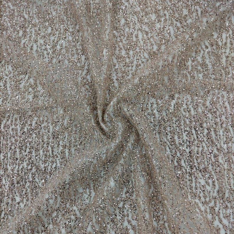 MHC WORLD Bridal Lace Toasted Almond Bridal Lace Fabric 140cm