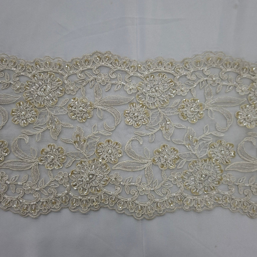 MHC WORLD Bridal Lace Trimming L2338BC Bridal Lace Trimming