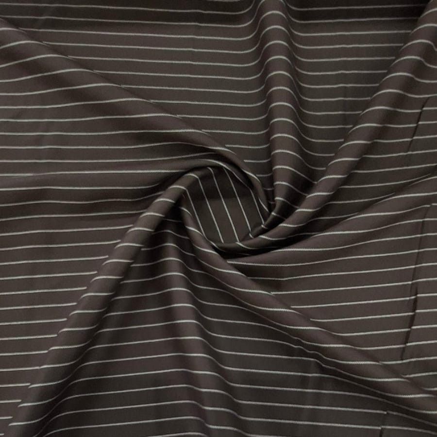MHC WORLD Broad Stripe Suiting 374G Chocolate Broad Stripe Suiting 374G