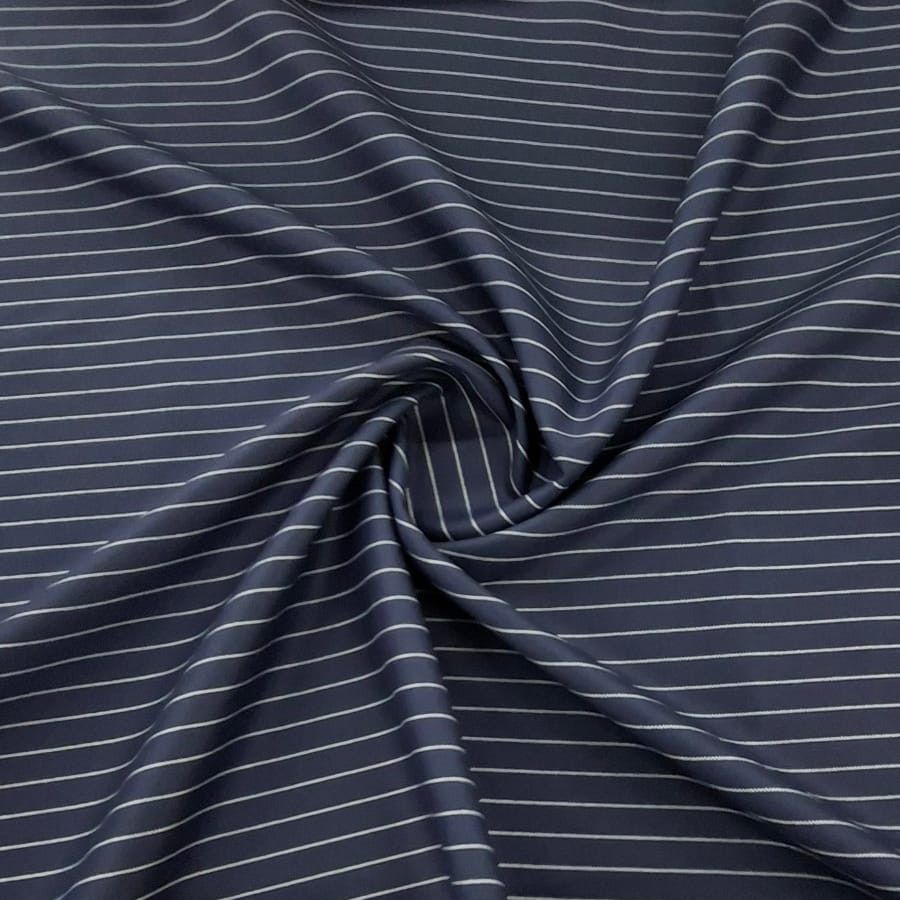 MHC WORLD Broad Stripe Suiting 374G Navy Broad Stripe Suiting 374G