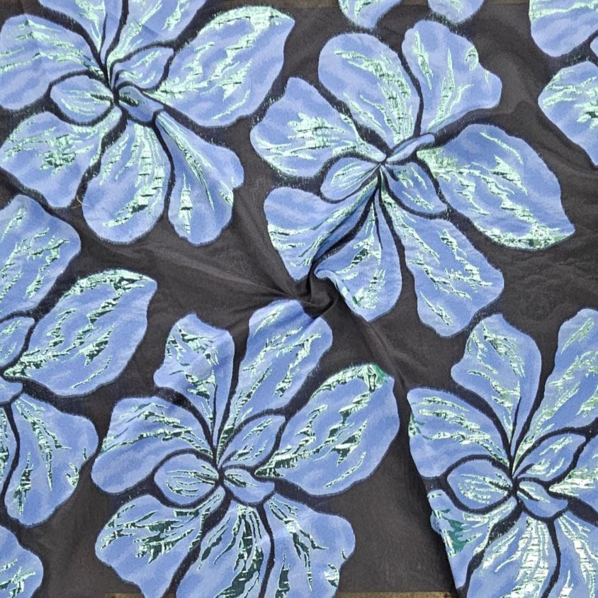 MHC WORLD BROCADE Blue Brocade 150cm