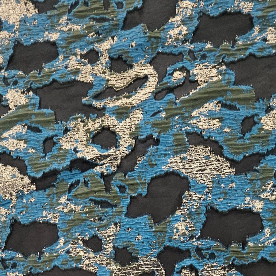 MHC WORLD BROCADE FABRIC P. Blue Brocade Fabric 150cm