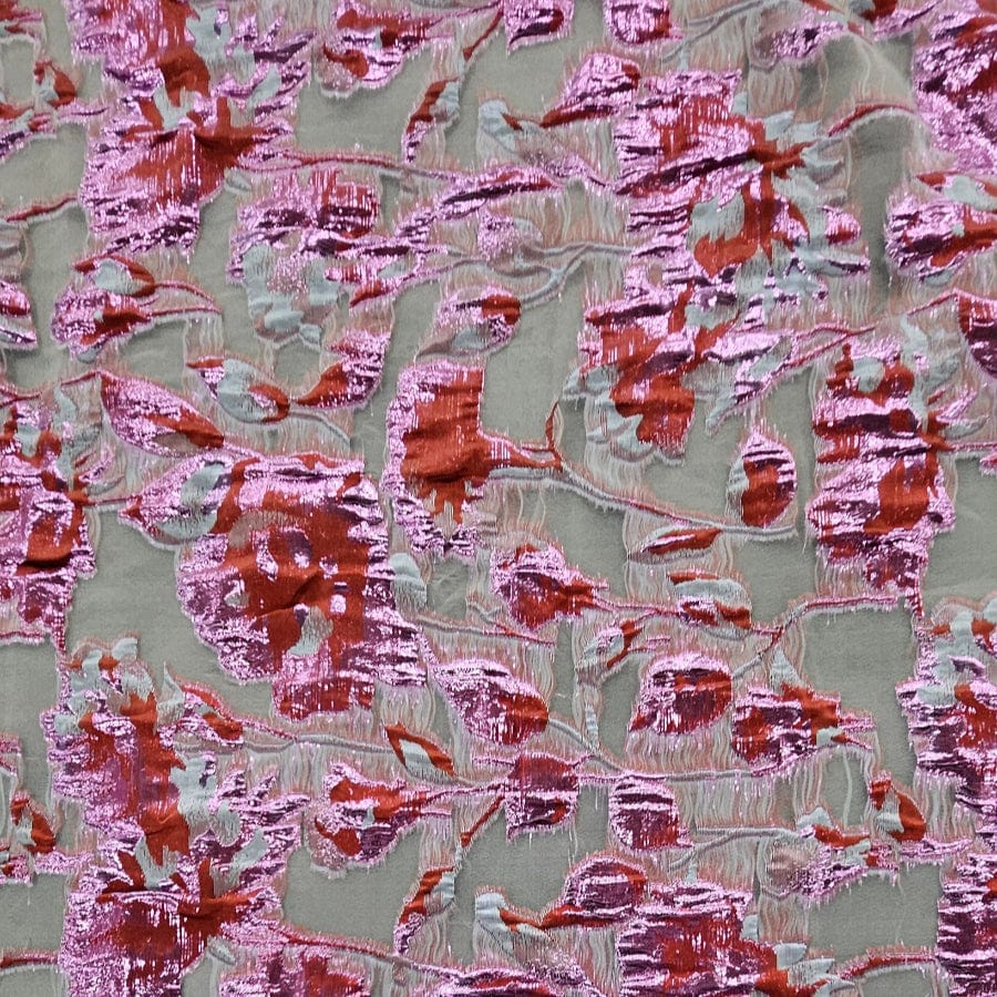 MHC WORLD BROCADE Rust Brocade Fabric 150cm