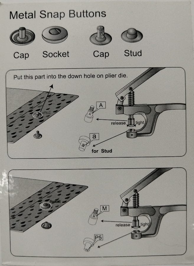 MHC WORLD Button Pilers Button Pliers Plastic Snap