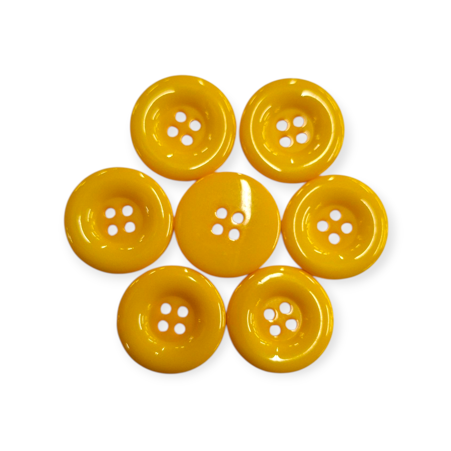 MHC WORLD Buttons 4 Holes 2.5cm / Yellow Buttons 4 Holes