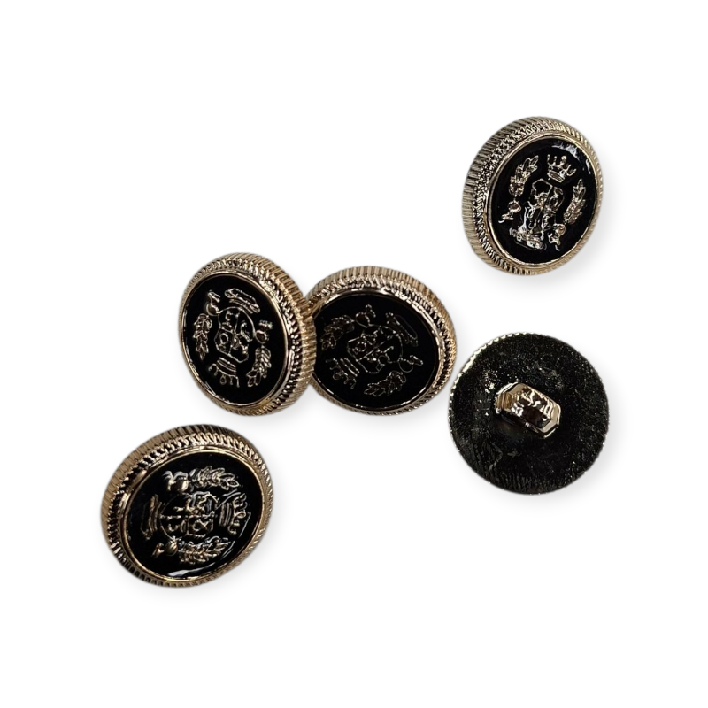 MHC WORLD Buttons Black Fancy Button 17.5mm 60in