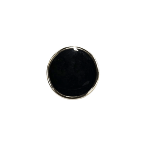 MHC WORLD Buttons Fancy Button Black & Silver 40" 44185