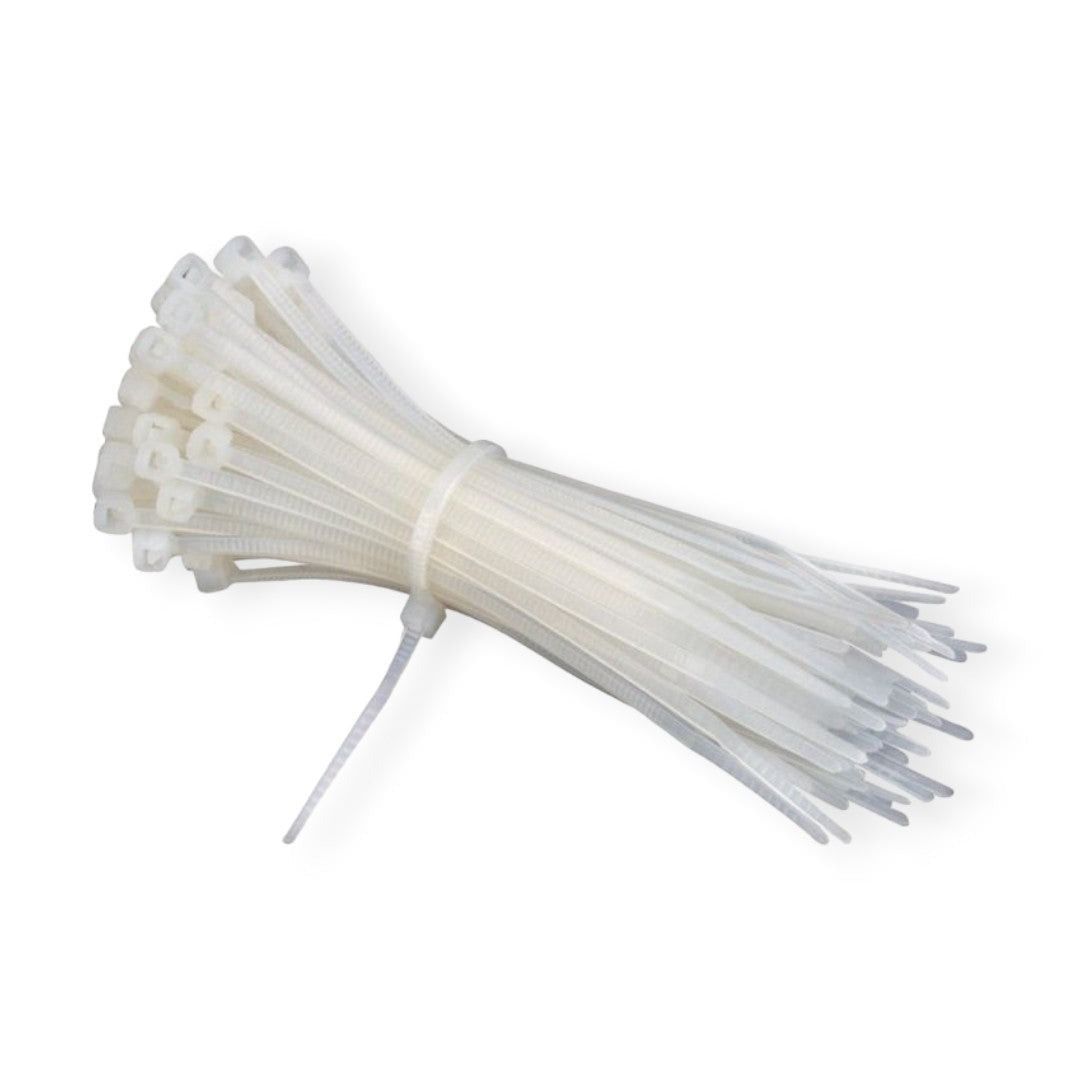 Cable Tie 200mmx4.8mm White 100s TIE200P