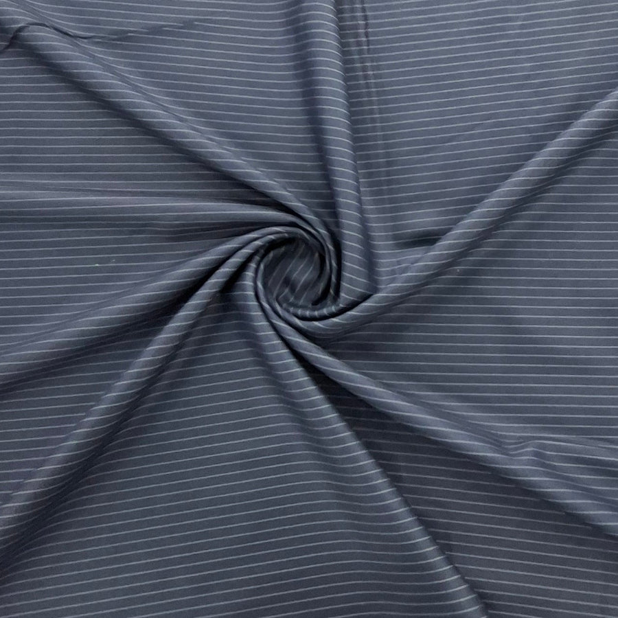 MHC WORLD Check Suiting 150cm Dark Navy Stripe Suiting Fabric 150cm