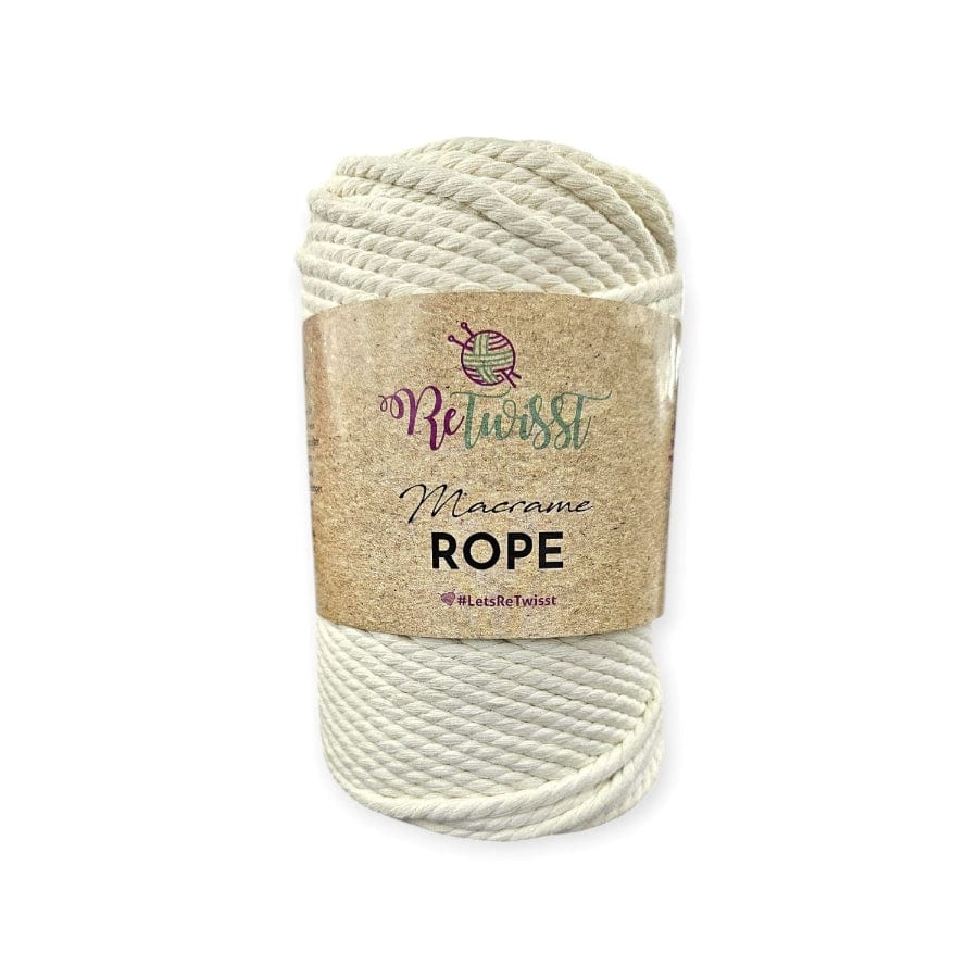 MHC WORLD Cord Sugar White Macrame Rope 5mm 500g