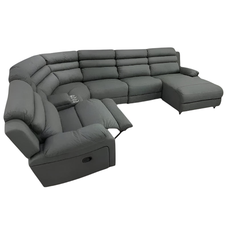 MHC World corner & 3-Piece Suites Bomber Grey Buckingham 6 Piece Corner Lounge Suite